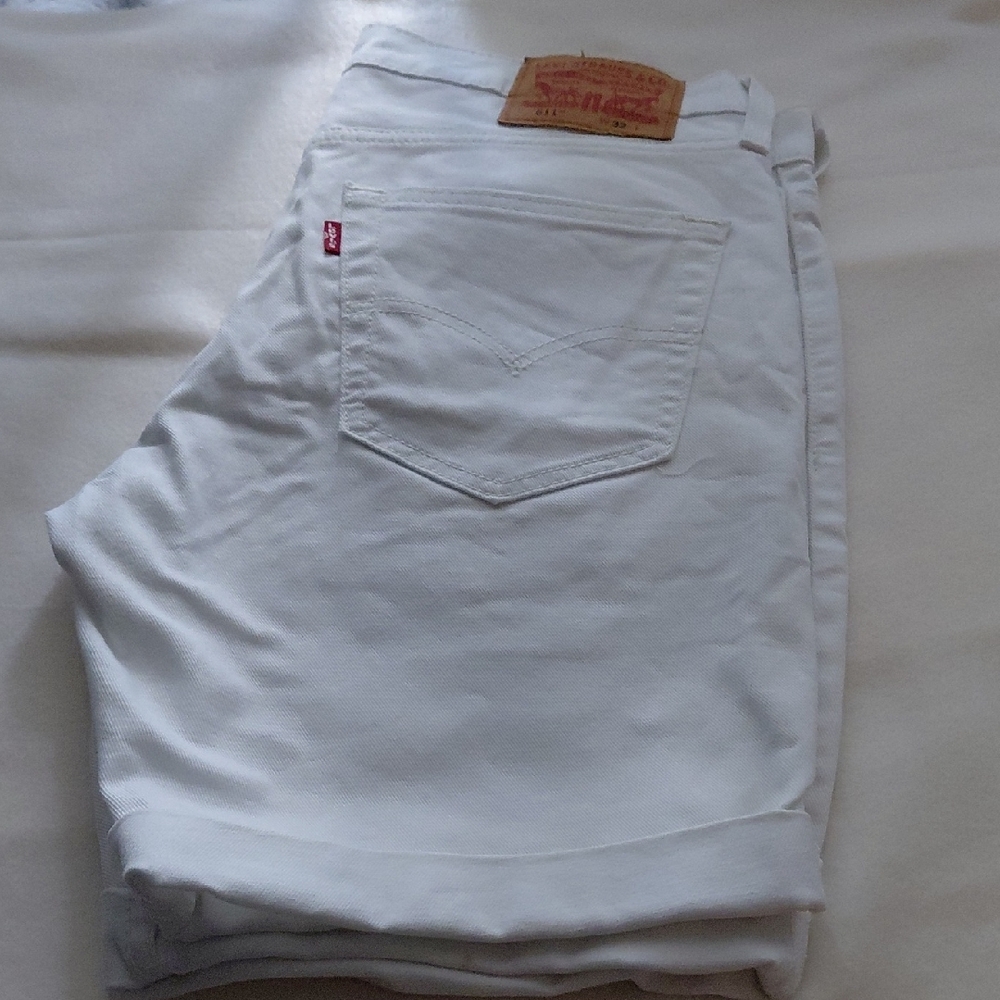 Levi's Men's White Jean Shorts Style 511 Size 32 - Picture 7 of 10